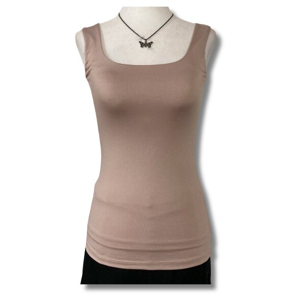 DYNAMITE Pale dusty blush pink scoop neck sleeveless shirt ~ XS SMALL tank top - Picture 1 of 13